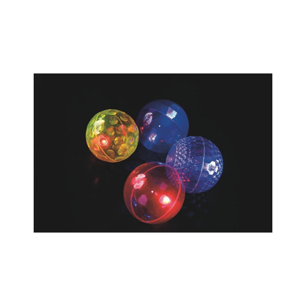 Balle lumineuse rebondissante - ø 8 cm - Différents coloris